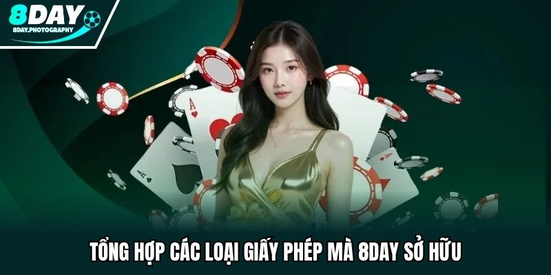 Tổng hợp các loại giấy phép mà 8DAY sở hữu
